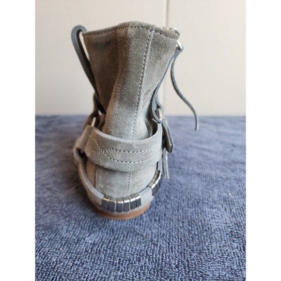 Isabel Marant Suede Etoile Moto Boots Size 38 / US 7.5 Olive Green - Picture 16 of 16